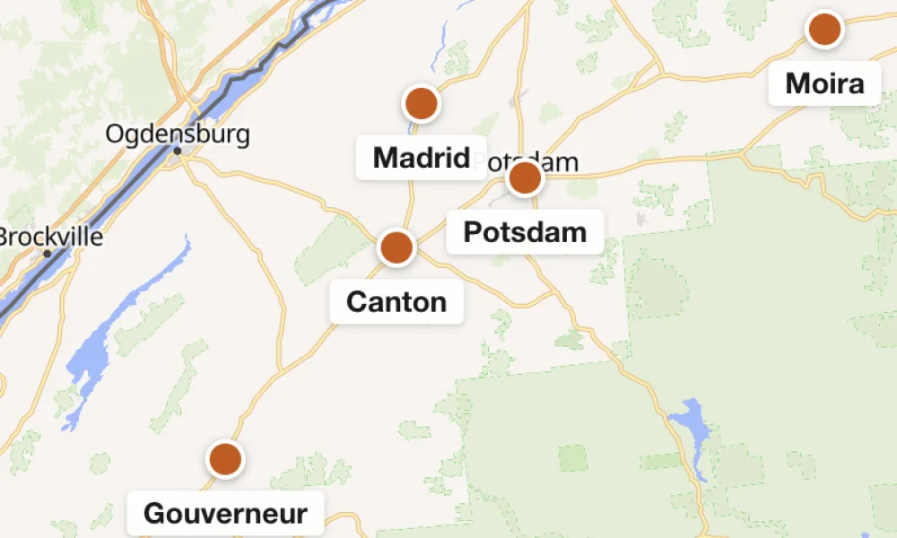 Map of CFC campus locations