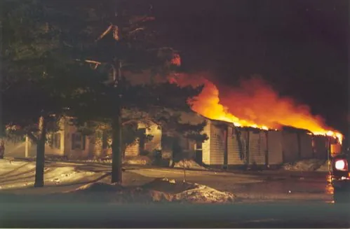 CFC’s Madrid facility on fire during the early morning of January 20, 2001